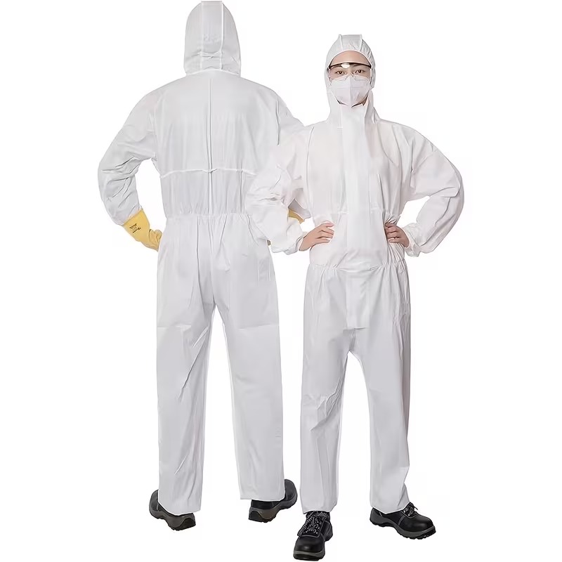 10-Pack Unisex Disposable Hooded Coveralls